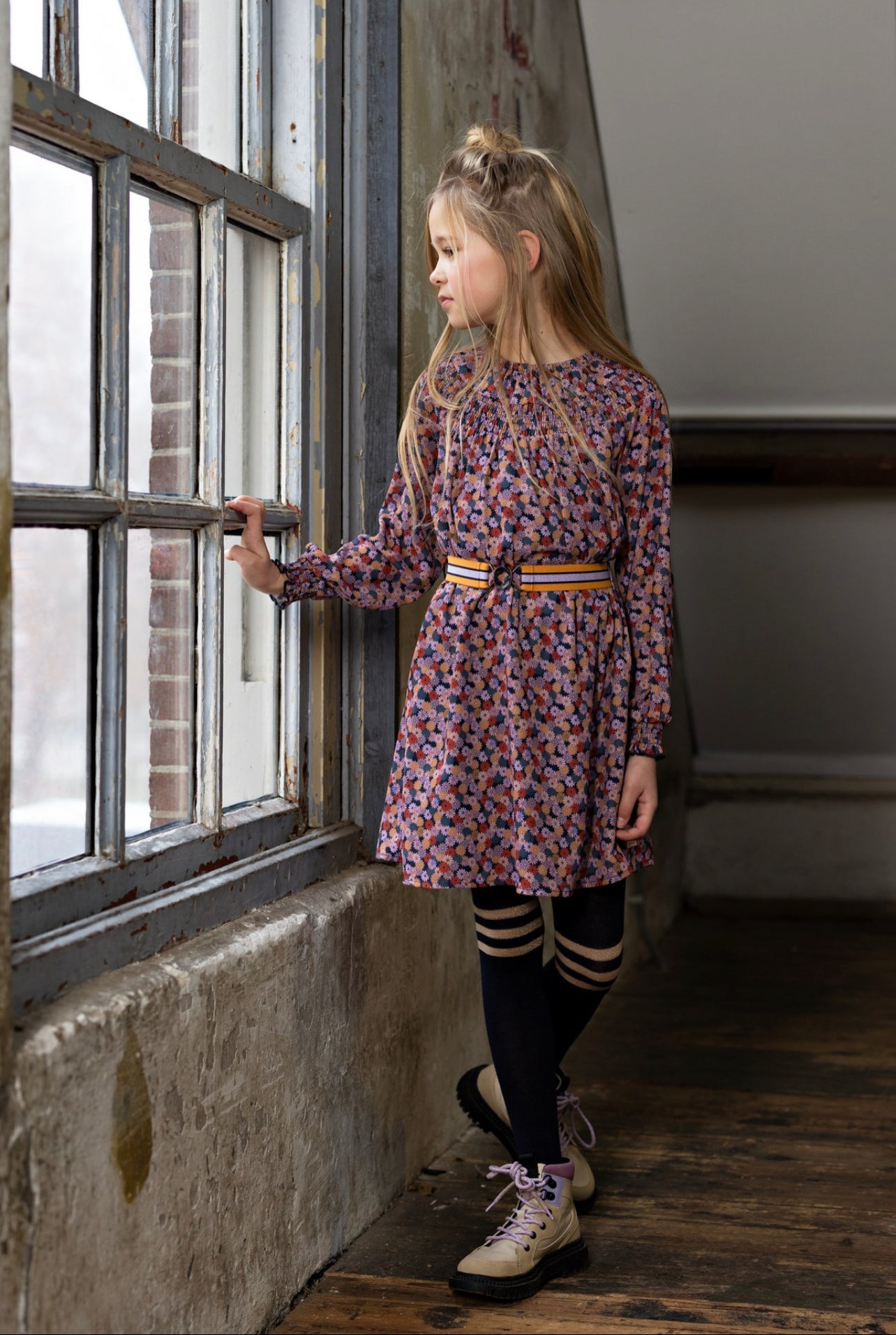 NoNo Manila Floral Dress with Belt