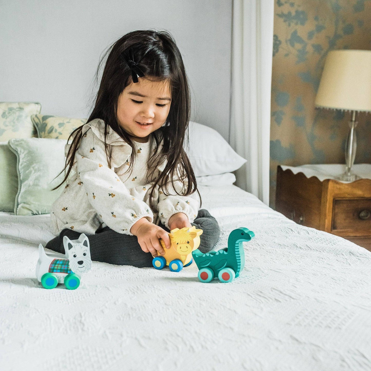 Orange Tree Toys - Highland Cow Wooden First Push Toy