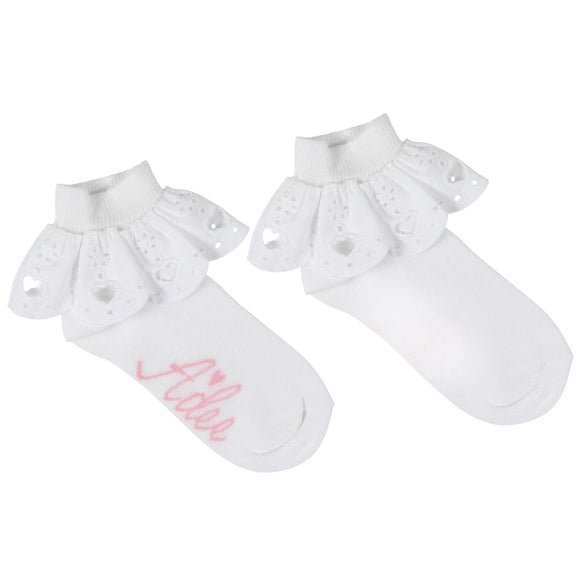 A*Dee | Lenni | White Ankle Sock