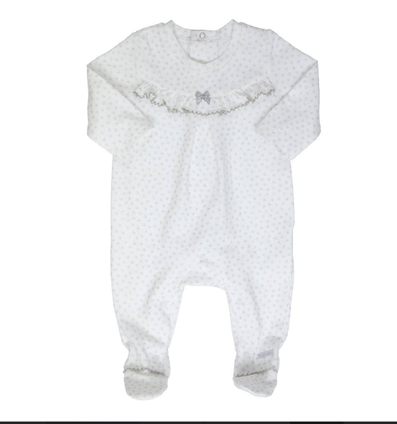 GYMP | White & Silver Babygrow and Hat