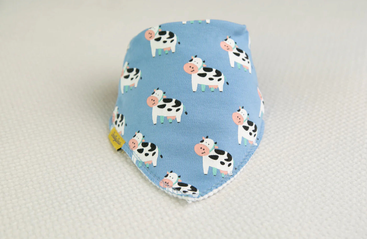 Babyboo | Dribble Bib | Blue Bessie Cow