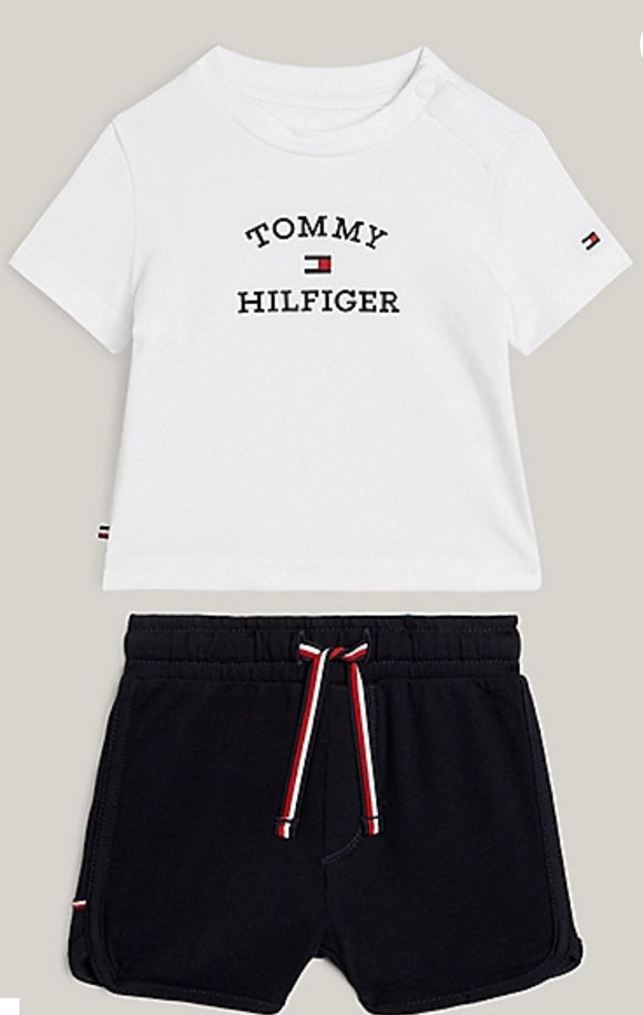 Tommy Hilfiger | Baby Logo Shorts & Tee Set White