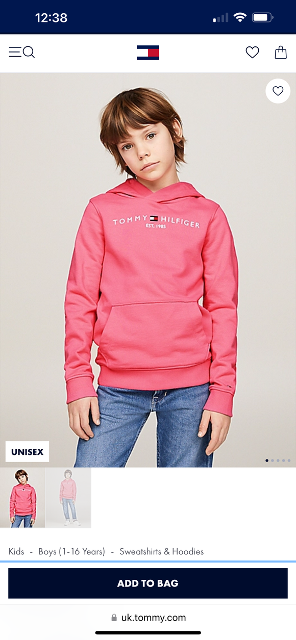 Tommy Hilfiger | Unisex Essential Hoodie Glamour Pink