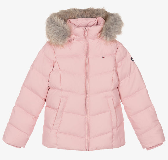 Tommy Hilfiger Pale Pink Puffer Jacket