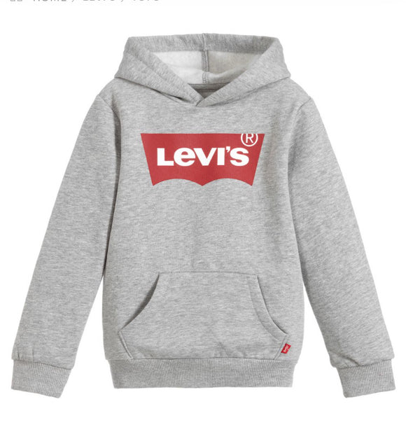 Levi’s Grey Cotton Logo Hoodie
