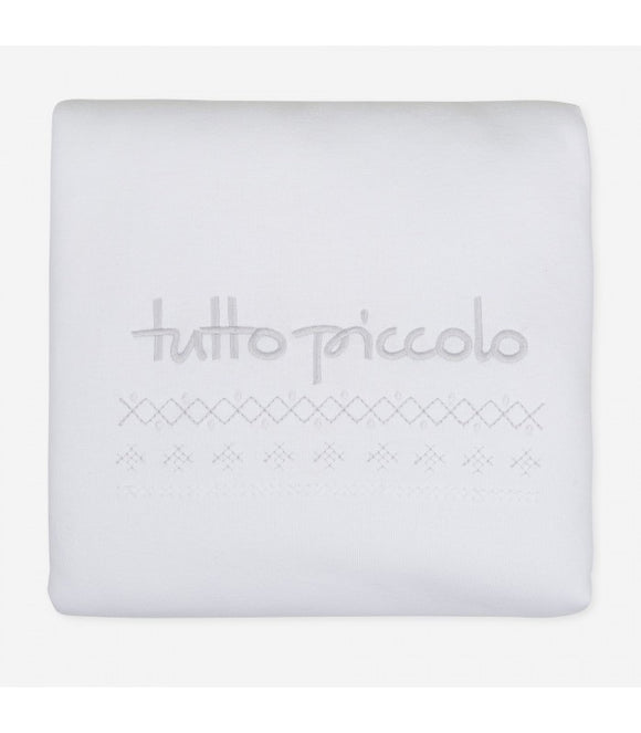 Tutto Piccolo Embroidered Baby Blanket in Blue