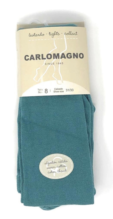 Carlomagno Emerald Plain Knit Tights