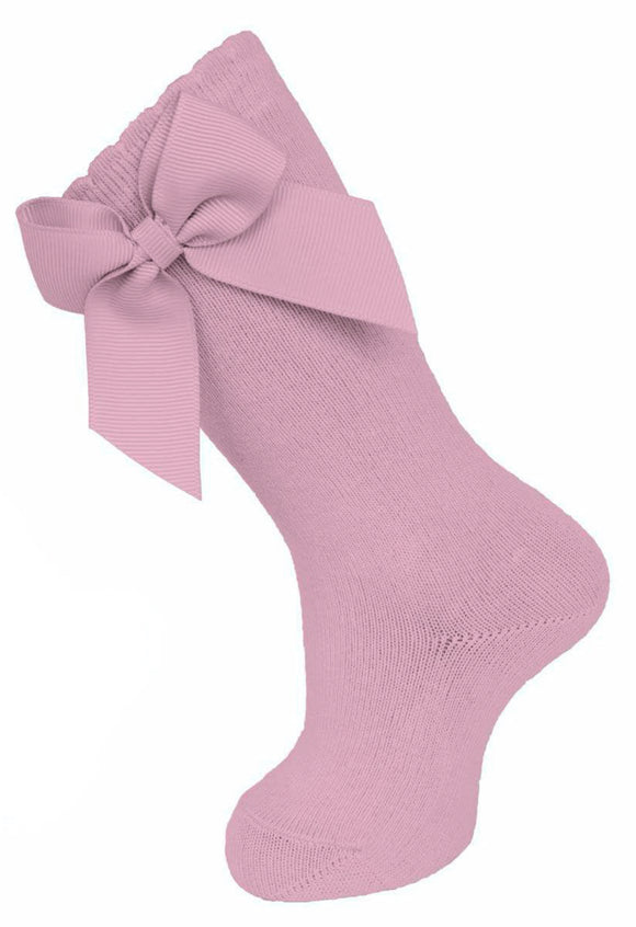 Carlomagno Dusky Pink Knee Length Socks