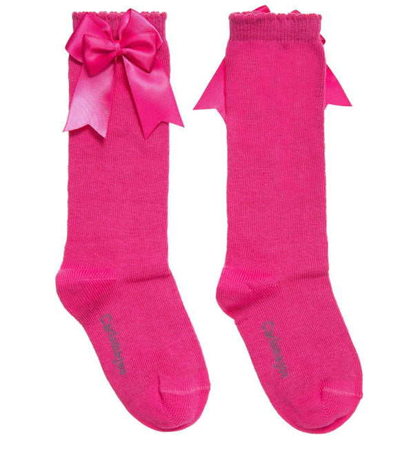 Carlomagno Fuchsia Knee Length Socks