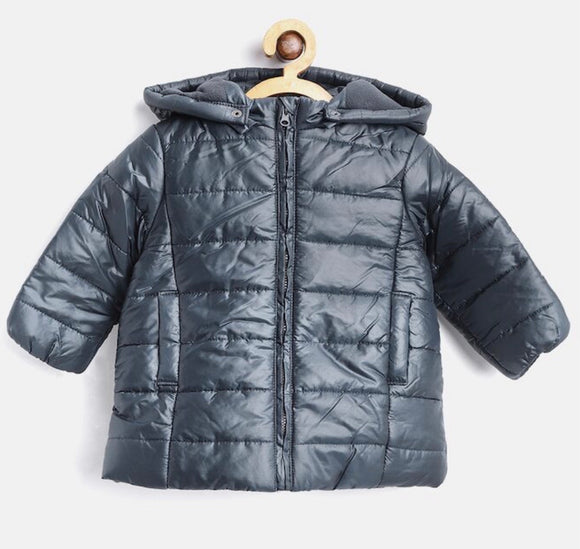 Losan Girls Padded Coat with Removable Hood in Navy