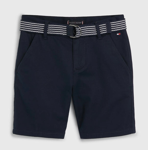 Tommy Hilfiger Belted Chino Shorts - Desert Sky
