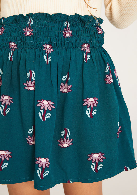 Compañia Fantastica Mini | Floral Daisy Print Skirt