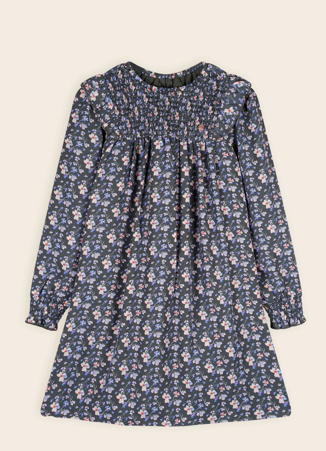 Nono | Moon Printed Floral Dress With Belt AOP Green