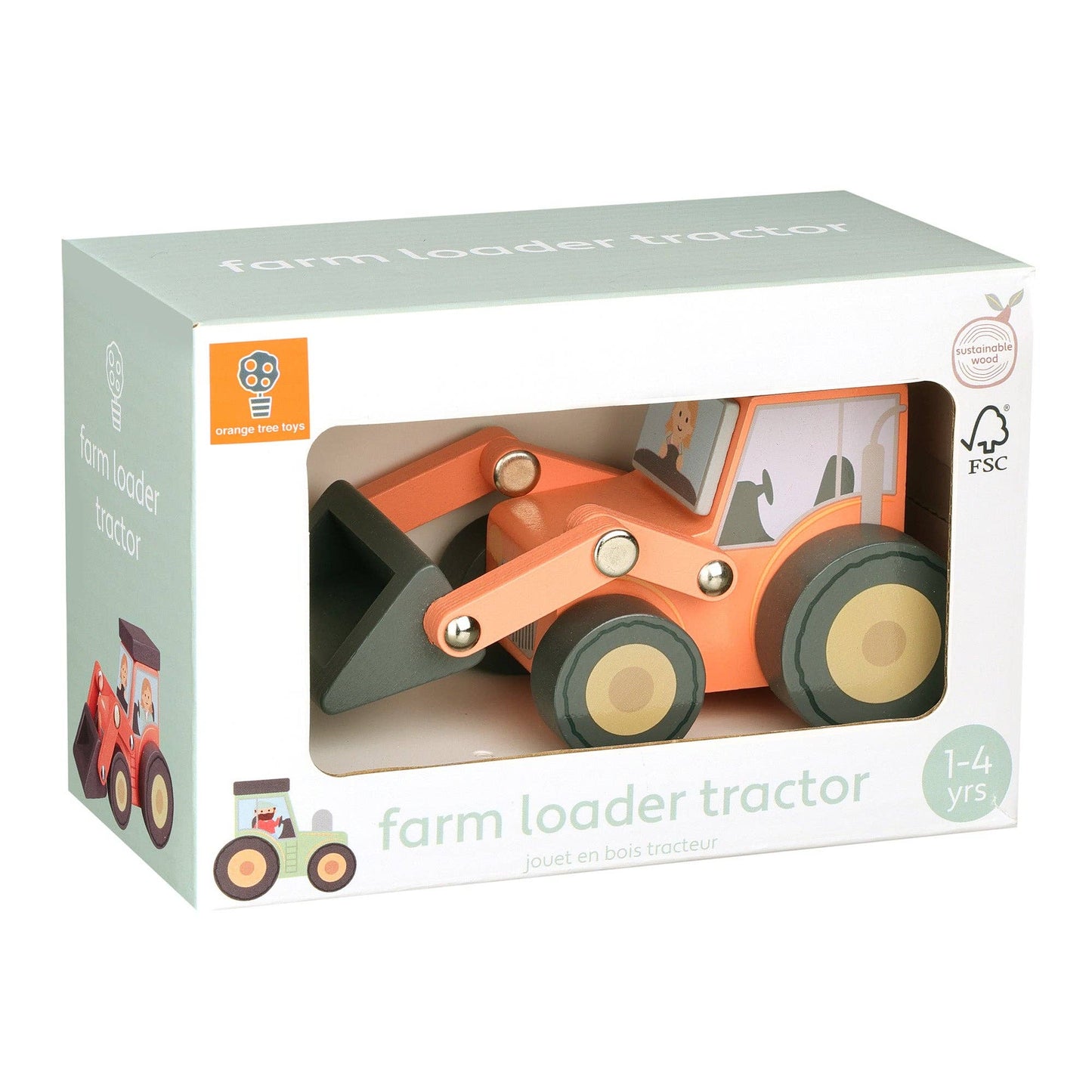 Orange Tree Toys - NEW! Farm Wooden Loader Tractor