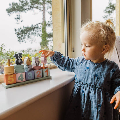 Orange Tree Toys - NEW! Farmyard Wooden Animal Counting Game