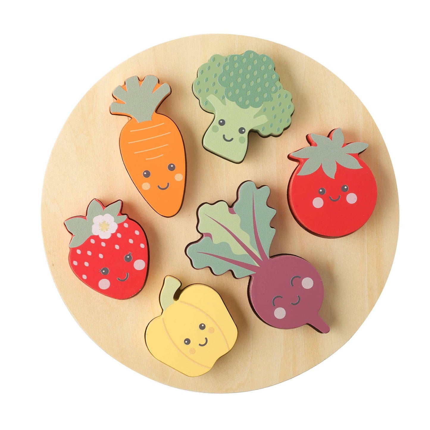 Orange Tree Toys - Happy Veggies Wooden Puzzle