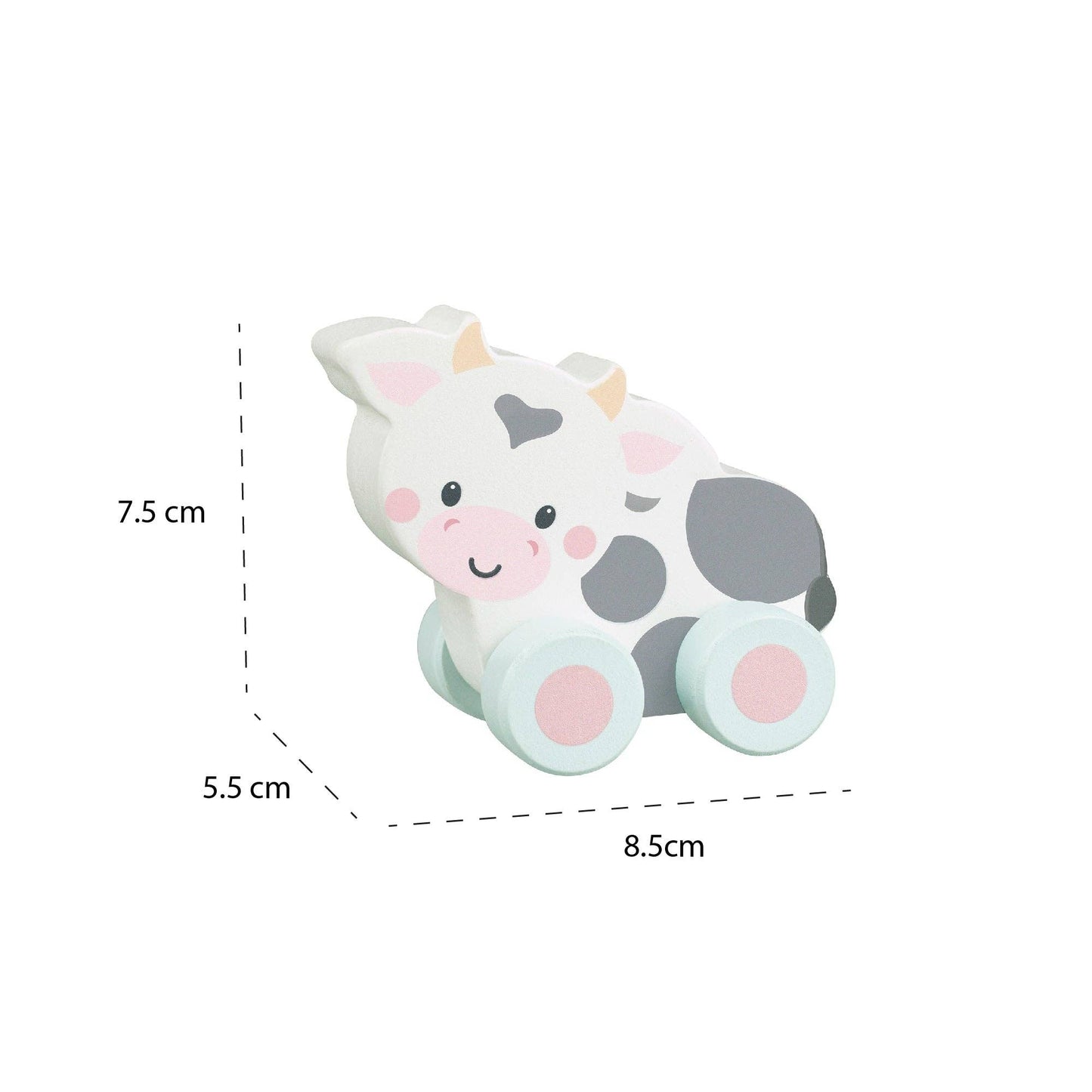 Orange Tree Toys - Cow First Wooden Push Toy