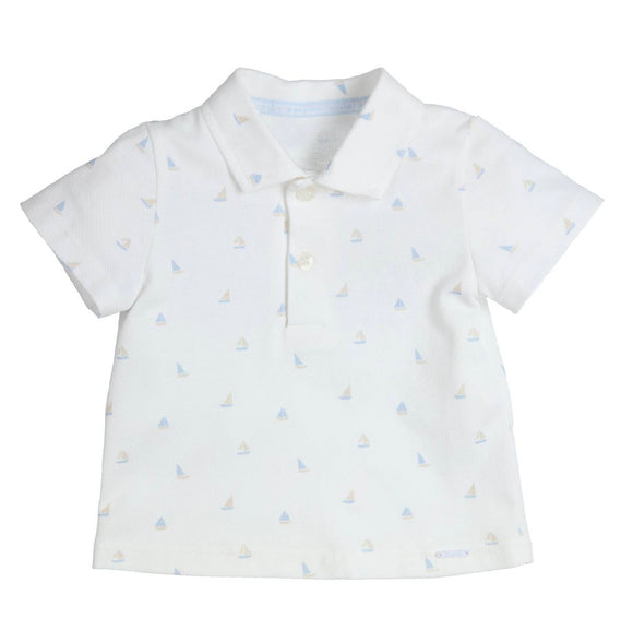 GYMP | Boy White Boat Polo Top