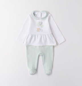 iDO | Baby Girl White & Mint 2-piece