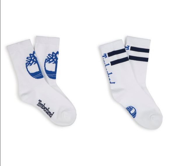 Timberland | Twin Pack Socks (White/Blue)