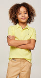 Tommy Hilfiger Flag Polo Shirt Yellow Tulip