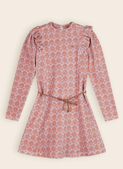 Nono | Max Printed Velor Rib Jersey Dress Soft Pink AOP