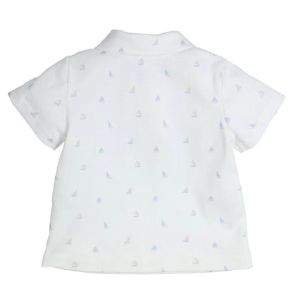 GYMP | Boy White Boat Polo Top