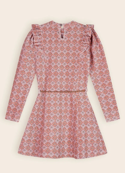 Nono | Max Printed Velor Rib Jersey Dress Soft Pink AOP