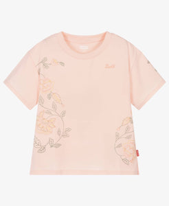 Levi’s | Girls Pink Embroidered Tee