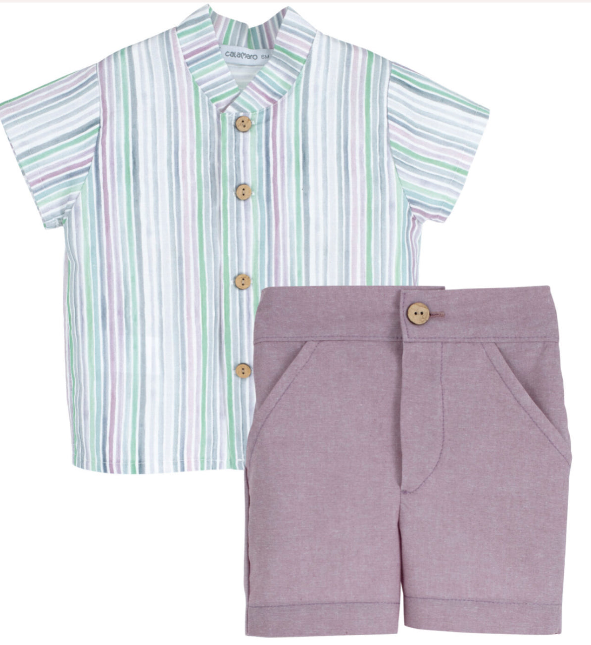 Calamaro | Boys Lilac Short Set