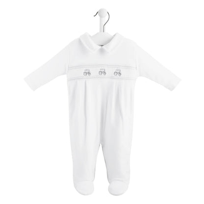Dandelion | White Tractor Babygrow