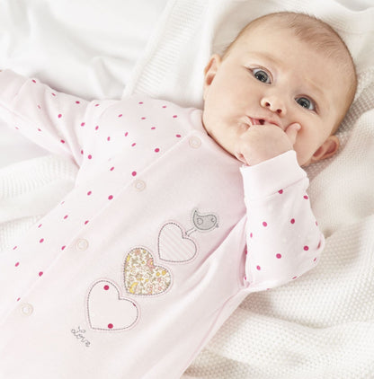 Dandelion | Babygrow with Pink Hearts