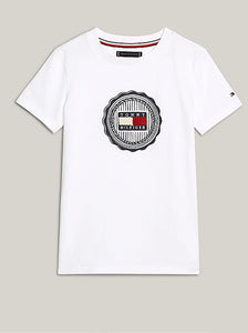 Tommy Hilfiger | White Soft Towelling Logo Tee