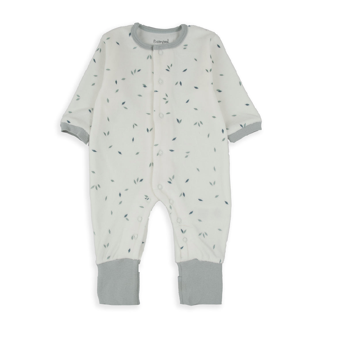 Babybol | White & Green Leaf Babygrow