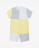 Mitch & Son | Grey & Yellow Block Short Set