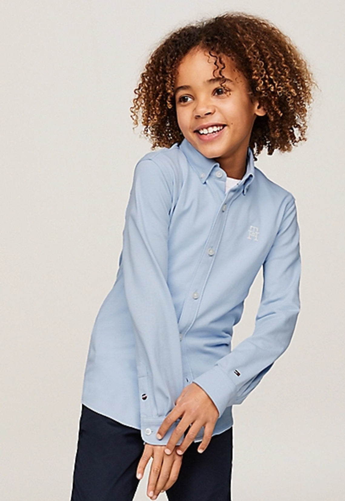 Tommy Hilfiger | Monogram Pique Shirt Breezy Blue