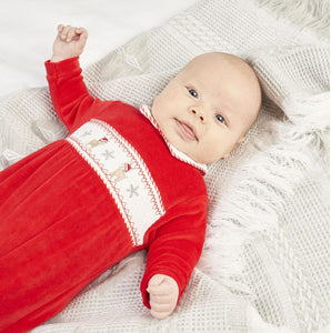 Dandelion | Little Reindeers Christmas Velour Babygrow