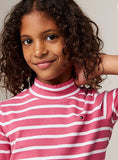 Tommy Hilfiger | Mock Turtleneck Stripe Top Heritage Pink