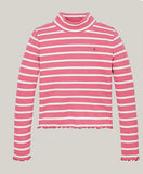 Tommy Hilfiger | Mock Turtleneck Stripe Top Heritage Pink