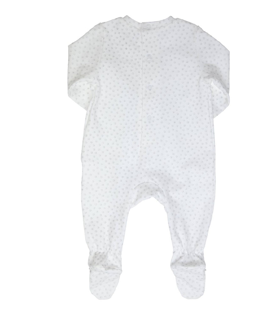 GYMP | White & Silver Babygrow and Hat