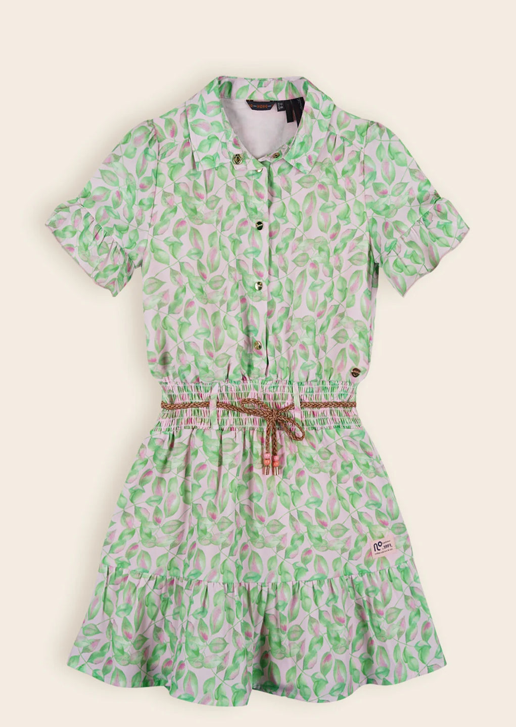 NoNo | Green Leaf Print Dress