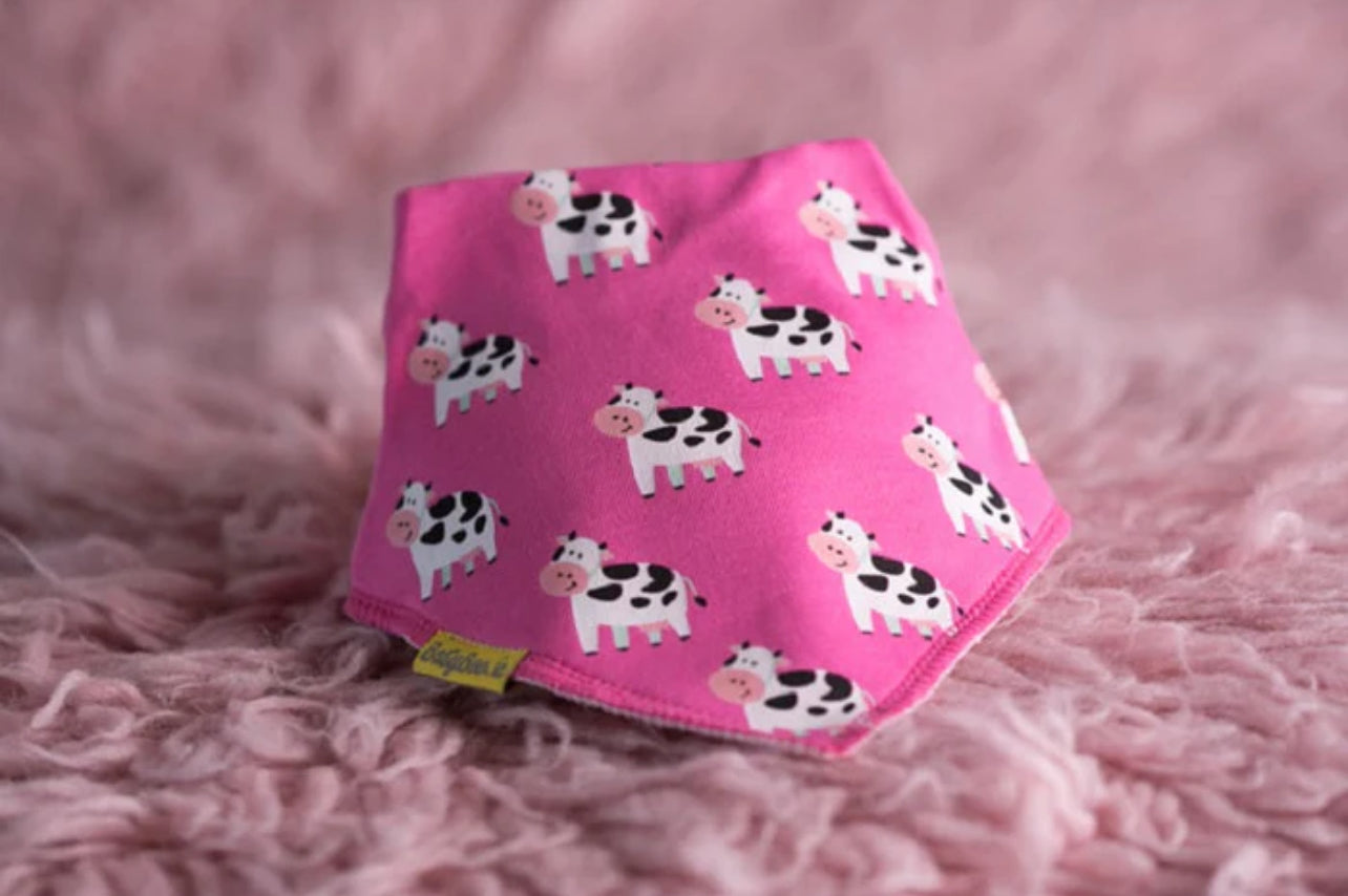 Babyboo | Dribble Bib | Pink Bessie Cow