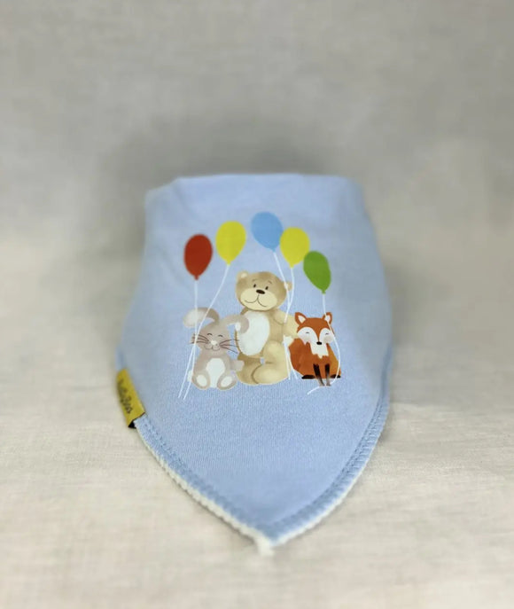 Babyboo | Dribble Bib | Blue Woodland Party