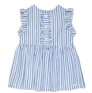 GYMP | White & Blue Striped Dress
