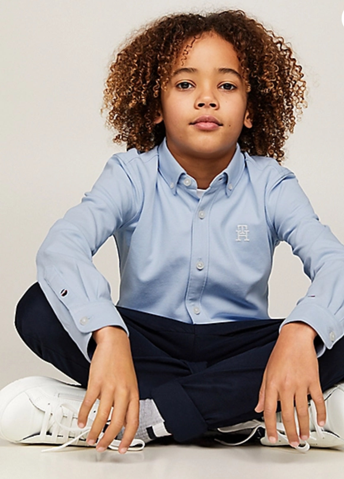 Tommy Hilfiger | Monogram Pique Shirt Breezy Blue