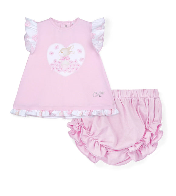 Little A | Amy | Pink Bunny Dress Set