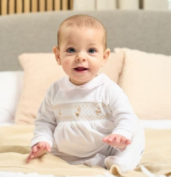 Dandelion | Spinning Top & Duck Velour Babygrow