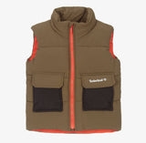 Timberland | Baby Boy Khaki Puffer Gilet