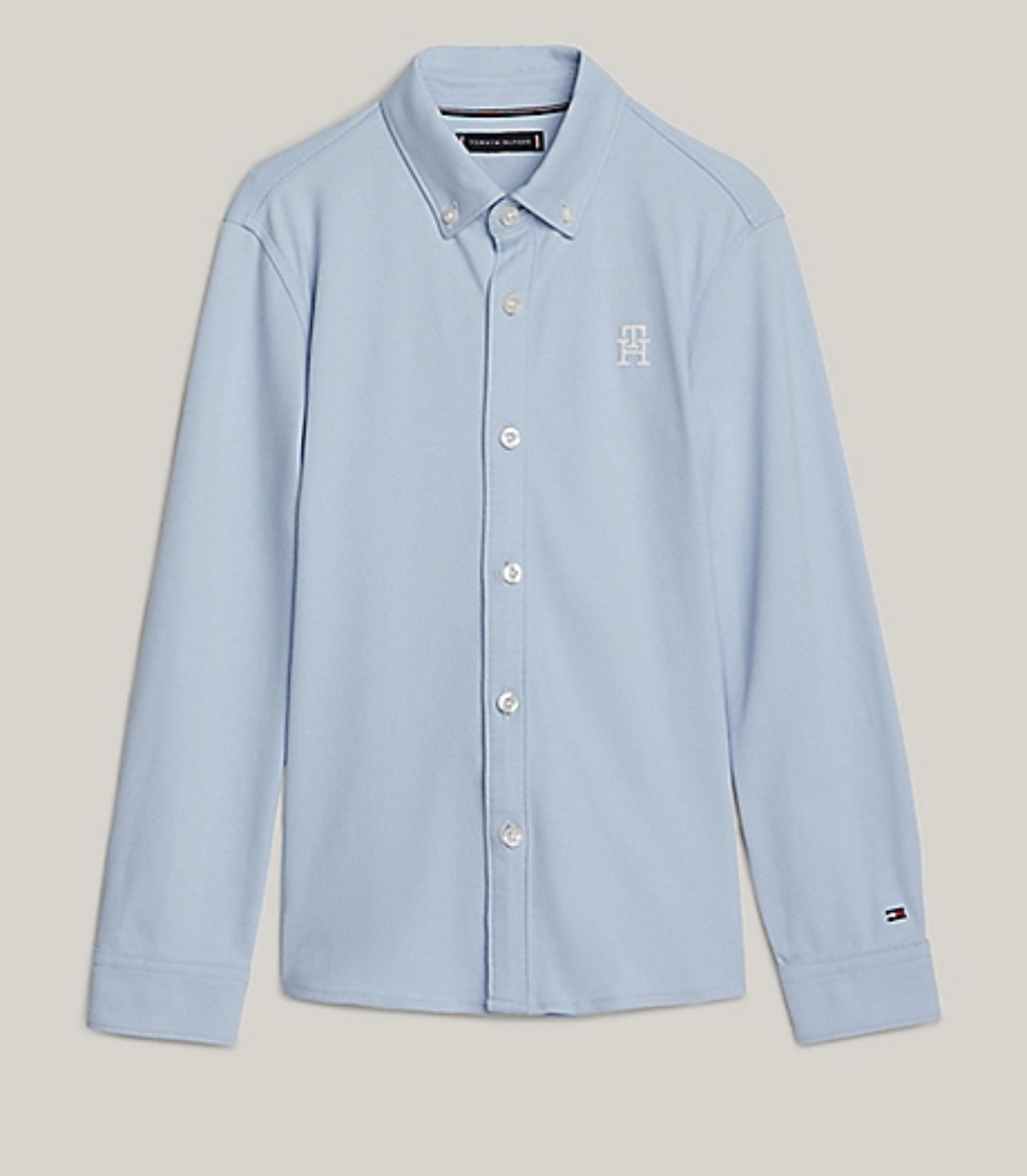 Tommy Hilfiger | Monogram Pique Shirt Breezy Blue