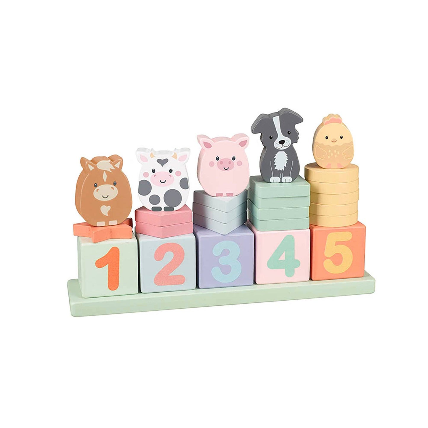 Orange Tree Toys - NEW! Farmyard Wooden Animal Counting Game